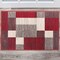 World Rug Gallery Contemporary Modern Geometric Boxes Design Non-Slip Area Rug 2' x 3' Red 506RED2X3 - alternate 1